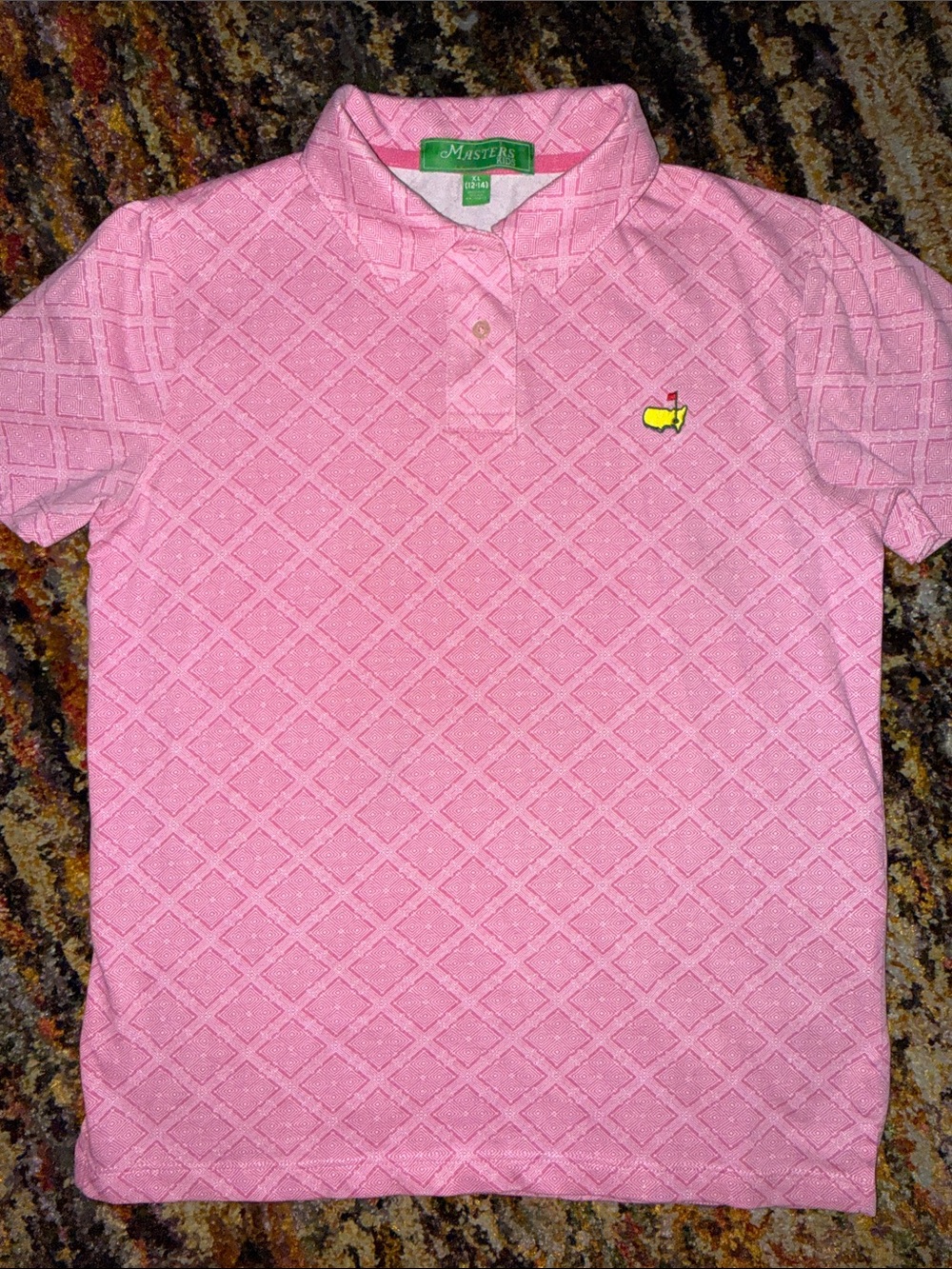 Masters Pink Kids Golf Polo 12-14